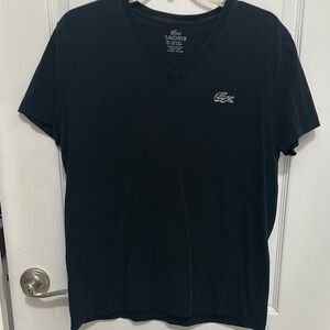 Lacoste Black Short Sleeve Tee Classic Fit Size 5 or Medium